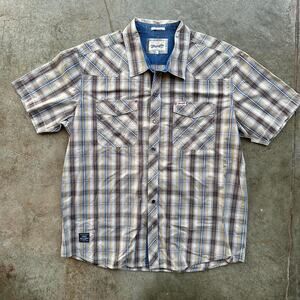Vintage Wrangler Plaid Button Up Shirt